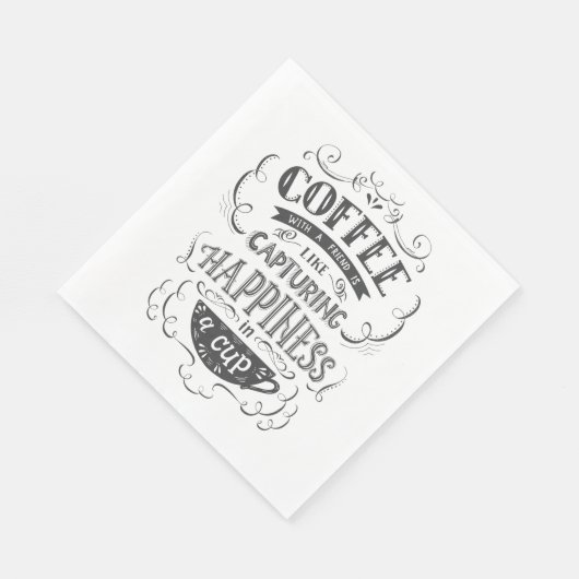 Serviette En Papier Café Avec Un Ami (Coin)