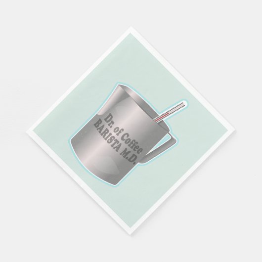 Serviette En Papier Café Barista faisant drôle docteur (Coin)