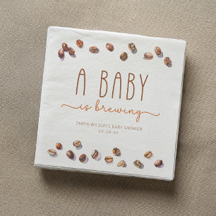 Serviette En Papier Café Bean Un bébé brasse du Baby shower