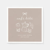Serviette En Papier Café Bébé Maison Café Bébé Douche Latte (Devant)