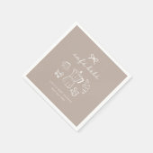 Serviette En Papier Café Bébé Maison Café Bébé Douche Latte (Coin)