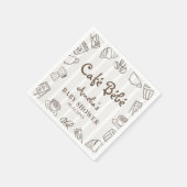 Serviette En Papier Café Caprice Bebe Rayure Marron Bébé Shower (Coin)