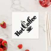 Serviette En Papier Café chaud rétro (En situation)