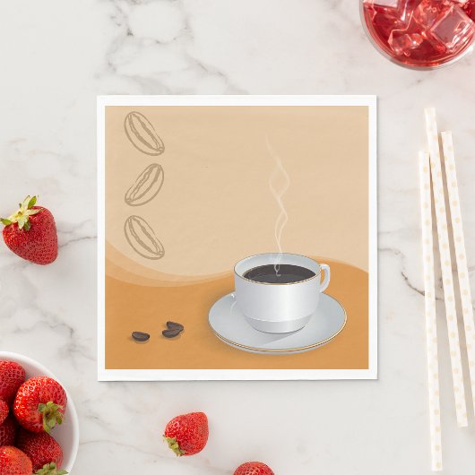 Serviette En Papier Café chaud vapeur