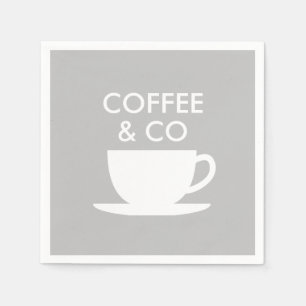 Serviette En Papier Café & co personnalisation nom d'entreprise servie