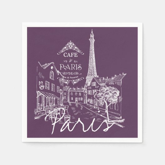 Serviette En Papier Café de Paris (Devant)