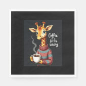 Serviette En Papier Café est pour Weary Funny Giraffe Lover café (Devant)