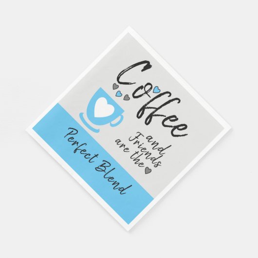 Serviette En Papier Café et amis parfait mélange bleu (Coin)