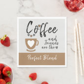 Serviette En Papier Café et amis parfait mélange brun (En situation)