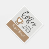 Serviette En Papier Café et amis parfait mélange brun (Coin)