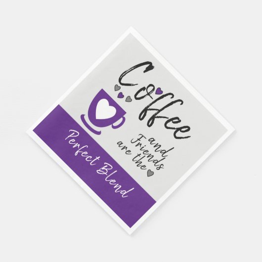 Serviette En Papier Café et amis parfait mélange violet (Coin)