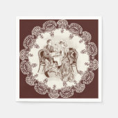 Serviette En Papier café et amour (Devant)