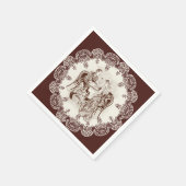 Serviette En Papier café et amour (Coin)