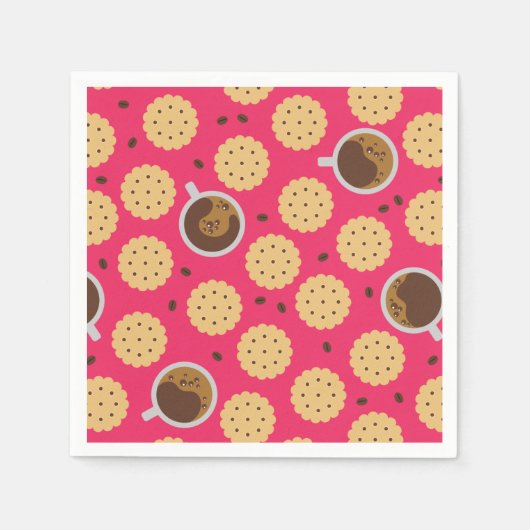 Serviette En Papier Café et cookies (Devant)