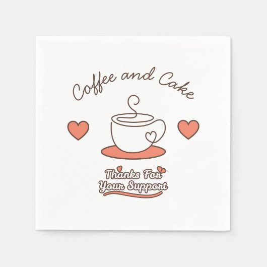 Serviette En Papier Café et Gâteau (Devant)