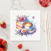 Serviette En Papier Café et gâteau | Anniversaire du meilleur ami (En situation)