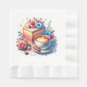 Serviette En Papier Café et gâteau d'anniversaire Personnalisé (Devant)