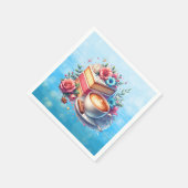 Serviette En Papier Café et gâteau d'anniversaire Personnalisé (Coin)