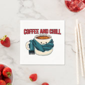 Serviette En Papier Café Et Refroidissement (En situation)