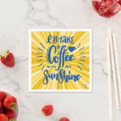 Serviette En Papier Café et soleil (En situation)