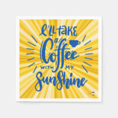 Serviette En Papier Café et soleil (Devant)