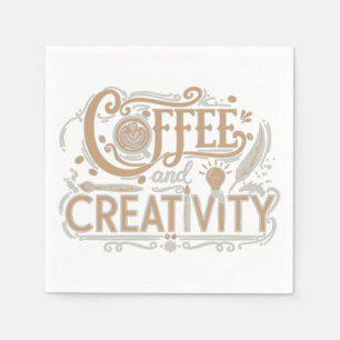 Serviette En Papier Café et Typographie Créative