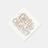 Serviette En Papier Café et Typographie Créative (Coin)