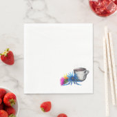 Serviette En Papier Café & Fleurs sauvages (En situation)
