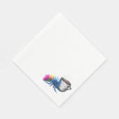 Serviette En Papier Café & Fleurs sauvages (Coin)
