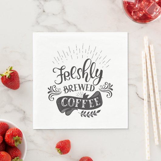 Serviette En Papier Café fraîchement préparé