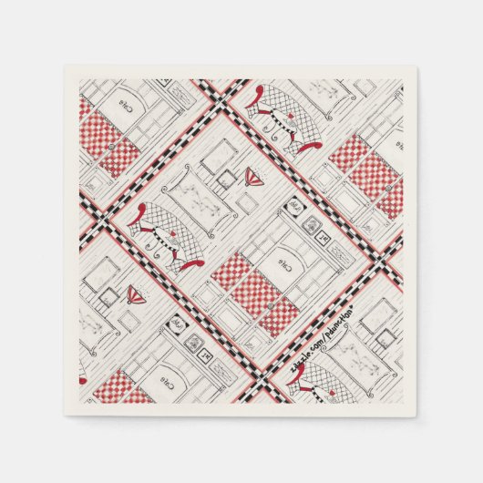 Serviette En Papier Café français (Devant)