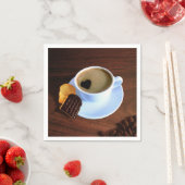 Serviette En Papier Café ? Fumée en forme de coeur (En situation)