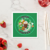 Serviette En Papier Café Irlandais - Un Elixir. (En situation)