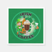 Serviette En Papier Café Irlandais - Un Elixir. (Devant)