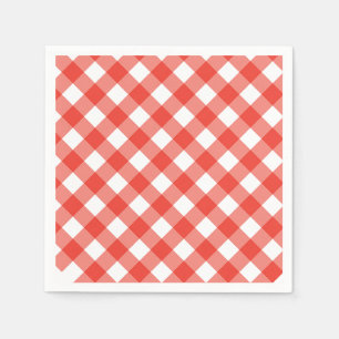 Serviette En Papier Café italien carreaux rouges