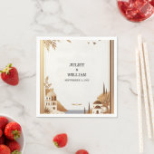 Serviette En Papier Café italien toscan Sorrento Mariage Décontracté (En situation)