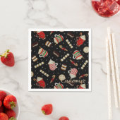 Serviette En Papier Café Latte Christmas Café serviettes (En situation)