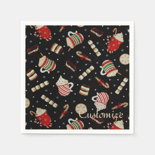 Serviette En Papier Café Latte Christmas Café serviettes (Devant)