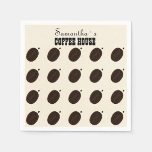 Serviette En Papier Café Marque de Café Grain Brun Expresso