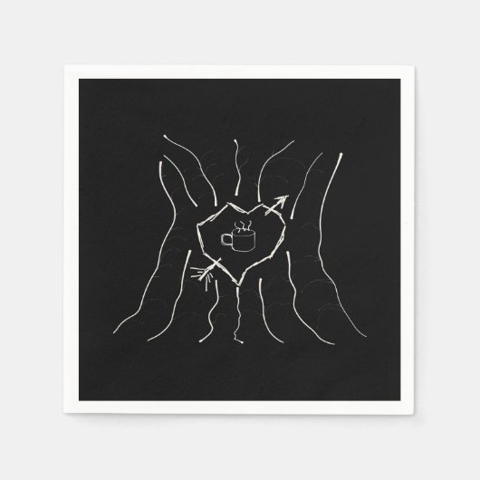 Serviette En Papier Café My Love (Devant)