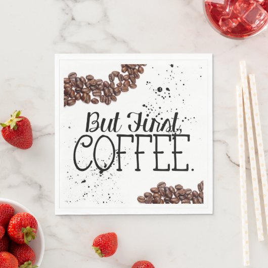 Serviette En Papier Café papier à thème Napkin (En situation)