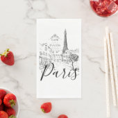 Serviette En Papier Café Paris (En situation)