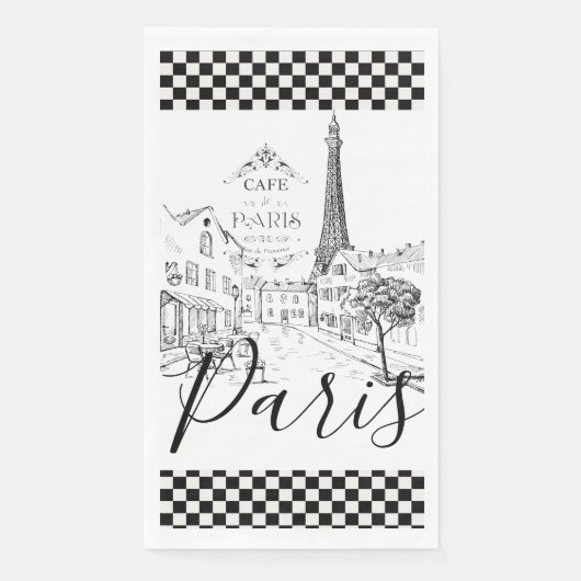 Serviette En Papier Cafe Paris Papier Serviettes (Devant)