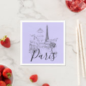 Serviette En Papier Cafe Paris Serviettes (En situation)
