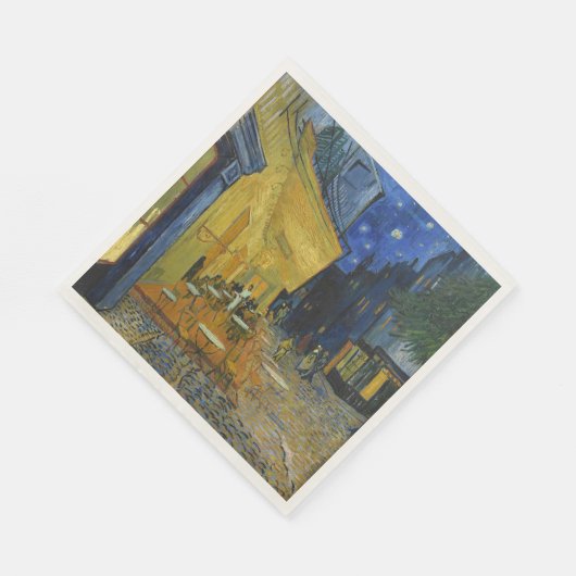 Serviette En Papier Café Terrasse par Vincent Van Gogh (Coin)