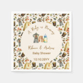 Serviette En Papier Café Un bébé brasse du Baby shower (Devant)