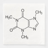 Serviette En Papier Caféine Molécule Chimie Café Atomes (Devant)