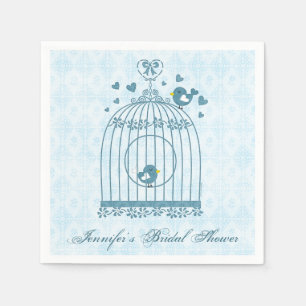 Serviette En Papier Cage d'oiseaux nuptiaux