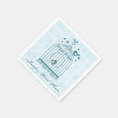 Serviette En Papier Cage d'oiseaux nuptiaux (Coin)