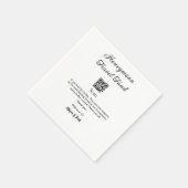 Serviette En Papier Caisse de lune de miel scannez le code QR ajouter  (Coin)